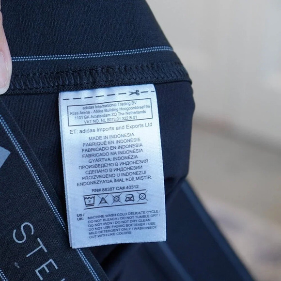 Adidas Stella‎ Mccartney Black Crop Leggings Size Small - Picture 6 of 7